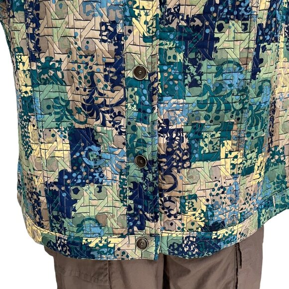 Handmade Reversible Quilted Sleeveless Vest Patchwork Boho Artisan Fall Layering - Picture 6 of 8